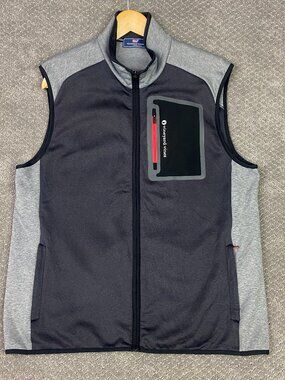 Vineyard Vines Performance Powerstretch Vest Mens Large Charcoal Gray Tech